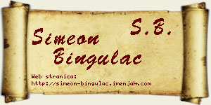 Simeon Bingulac vizit kartica